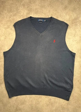 Pull sans manche Ralph Lauren bleu marine logo brodé rouge - taille XL, marque: Ralph Lauren, état: Bon état, taille: XL, 14,90 €, 16,35 € Protection acheteurs (Pro) incluse