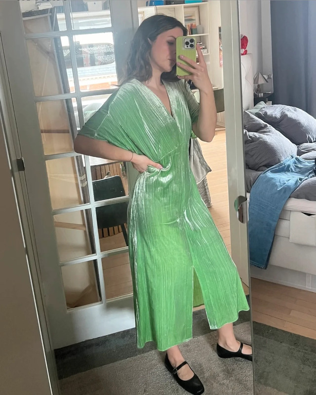 Arket midi dress in green 1