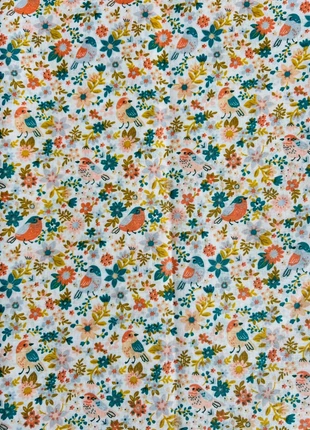 Tissu coton imprimé moineau ~ 70cmx 50cm, marque: Okeo-tex, état: Neuf sans étiquette, 2,99 €, 3,84 € Protection acheteurs (Pro) incluse