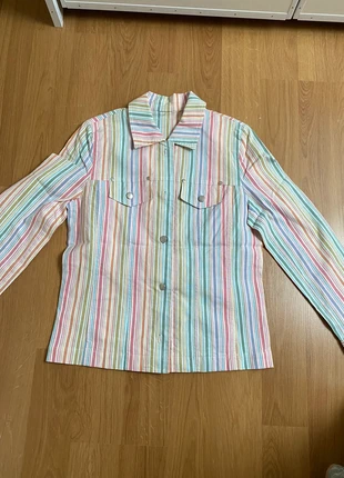 Veste en jean multicolore, merk: Boutique Parisienne, staat: Heel goed, maat: S / 36 / 8, € 2,50, € 3,33 inclusief Kopersbescherming