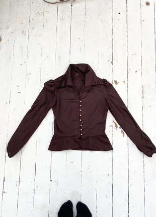 Brown Vintage Blouse, brand: Vintage, condition: Good, size: S / 8, £30.00, £32.20 includes Buyer Protection