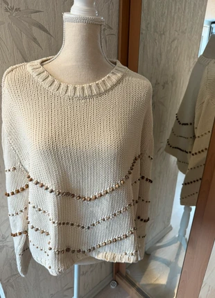 Zara Strickpullover mit Perlen, merk: Zara, staat: Heel goed, maat: L / 40 / 12, € 6,00, € 7,00 inclusief Kopersbescherming