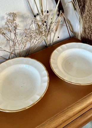 🌺🌸 Convivialité - Lot n° 1 - 2 assiettes creuses mouchetées - 23 cm- Castellani - Italie 🇮🇹, marque: Castellani, état: Bon état, 9,90 €, 11,10 € Protection acheteurs (Pro) incluse