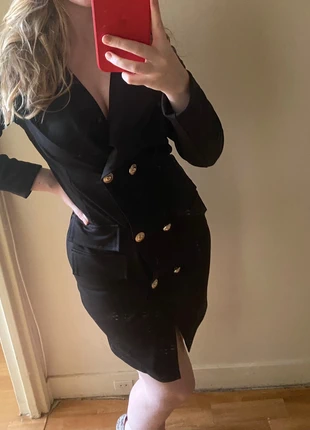 Robe tailleur à bouton vintage, brand: Vintage, condition: Very good, size: S / 36 / 8, €10.00, €11.20 includes Buyer Protection