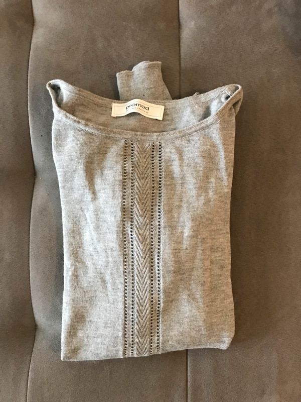 Pull fin gris promod  2