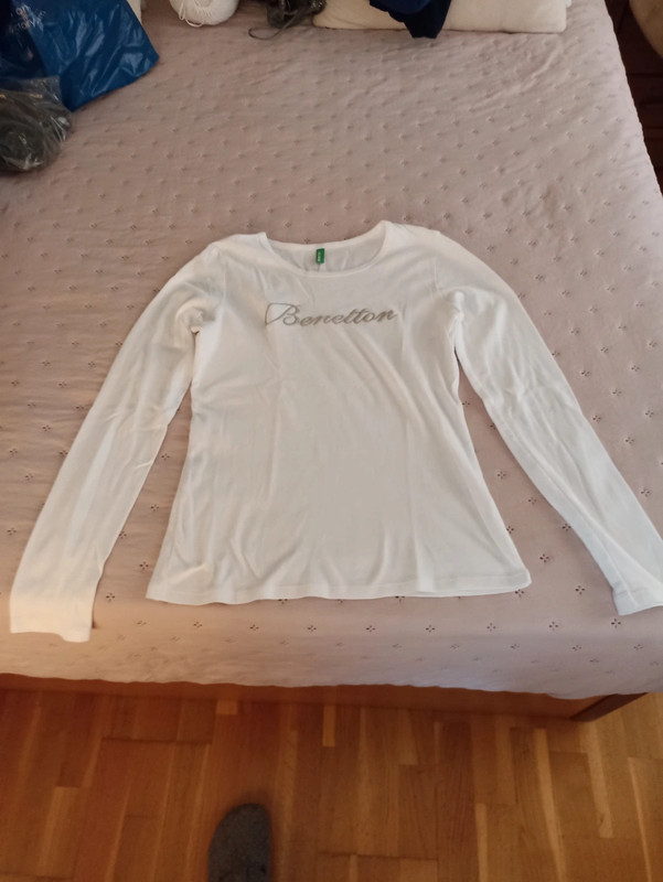 Camiseta de manga larga blanca Bennnetton 1
