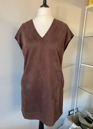 Abito marrone in suede - OVS, marca: OVS, estado: Muito bom, tamanho: L / 40 / 12, €3.00, €3.85 inclui Proteção do Comprador