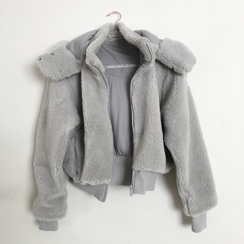 Alo Yoga Foxy Sherpa Jacket Dove Grey XS Vinted