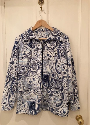 Women’s vintage zip up fleece. Size 10/12 or oversized fit size 6/8. Winter pattern blue and white., brand: Damart, condition: Very good, size: M / UK 12-14, £12.00, £13.30 includes Buyer Protection