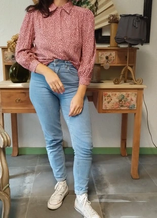 Blouse rose GOA – Douceur bohème & motif poétique 🌺, marca: Goa, estado: Muito bom, tamanho: S / 36 / 8, €7.00, €8.05 inclui Proteção do Comprador Pro