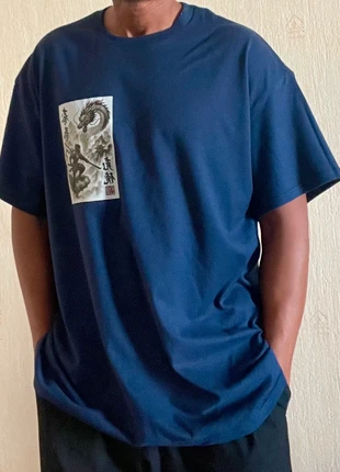 T-shirt bleu marine japonais Unisexe, staat: Nieuw zonder prijskaartje, maat: XL, € 15,50, € 16,98 inclusief Kopersbescherming