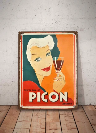 Plaque métal vintage Picon, marca: Picon, estado: Novo sem etiquetas, €19.90, €21.60 inclui Proteção do Comprador Pro