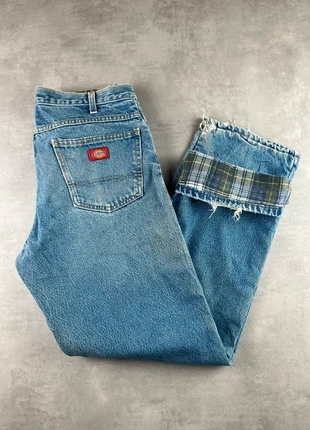 Jean dickies workwear baggy quilted doublure écossaise bleu patiné vintage - Taille 34x32, brand: Dickies, condition: Very good, size: W34, €35.00, €37.45 includes Buyer Protection Pro