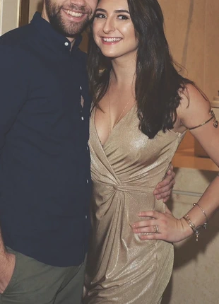 Gold shimmer mini dress, brand: Boston Proper, condition: New without tags, size: XS / 6, £30.00, £32.20 includes Buyer Protection