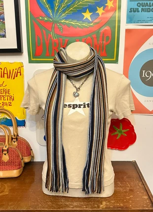 🧶super funky vintage retro unusual statement avant garde chic boho hippy artsy y2k 90s stripy scarf, brand: Vintage Supply, condition: Very good, £24.00, £25.90 includes Buyer Protection Pro