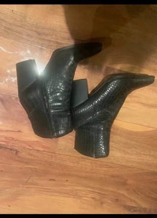 Bottines santiag serpent, cuir noir, marca: JustFab, estado: Muy bueno, tamaño: 40, 8,00 €, 9,10 € Protección al comprador incluida