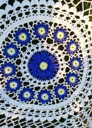 surnappe ou nappe crochet fait main 70's vintage, marca: Vintage, estado: Muito bom, €50.00, €53.20 inclui Proteção do Comprador