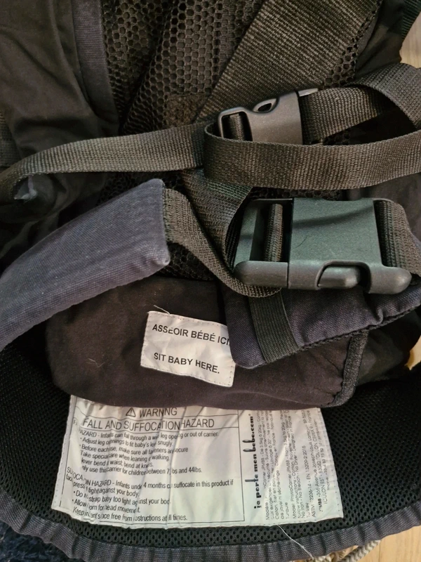 Porte-bébé noir Toute Saison Je porte mon bébé - photo numéro 3