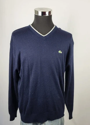 Pull Lacoste Sport bleu marine col V liseré blanc logo croco brodé taille 7 (XL) homme vintage, brand: Lacoste, condizioni: Ottime, taglia: XL, €20.00, €21.70 include la Protezione acquisti Pro