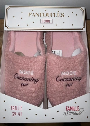Chaussons d’hiver Rose « Mode Cocooning » Femmes / Taille 39-41, brand: chaussons à paillettes, condition: New with tags, size: 39, €10.00, €11.20 includes Buyer Protection