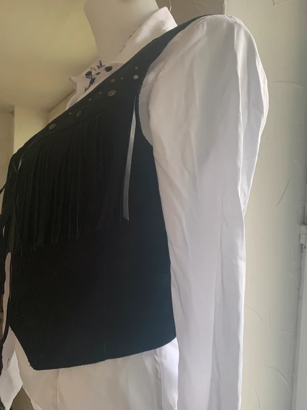 Boléro fascinate taille 38 noir à frange - photo numéro 7