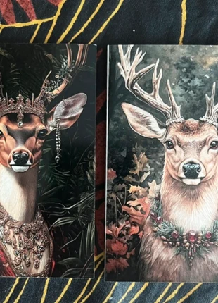 SALE! Set van 2 dubbele wenskaarten 'Edelhert' inclusief enveloppen, staat: Nieuw met prijskaartje, € 1,00, € 1,75 inclusief Kopersbescherming