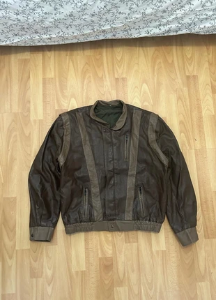 veste en cuir bombers bicolore vintage 2000's y2k aviateur flying jacket usa crop homme (L), brand: Vintage Dressing, condizioni: Ottime, taglia: L, €30.00, €32.20 include la Protezione acquisti