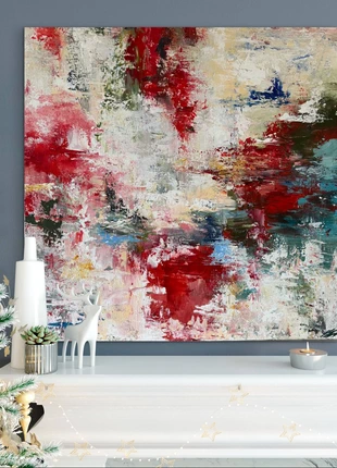 Cuadro abstracto, pintado a mano. Precio Black Friday, marca: Art, estado: Nuevo con etiquetas, 85,00 €, 89,25 € Protección al comprador incluida