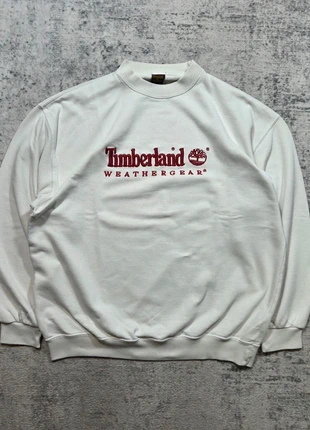 🌲 Timberland Weathergear Sweat Blanc Logo Brodé XL Vintage 90s, merk: Timberland, staat: Heel goed, maat: XL, € 39,90, € 42,60 inclusief Kopersbescherming Pro