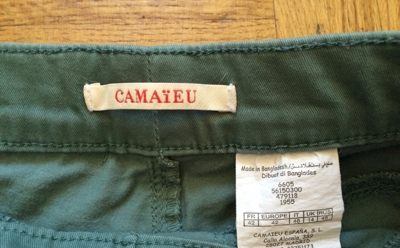 Pantalon vert Camaïeu 3