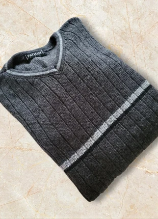 Pull vintage PATMAN paris gris anthracite col V Xl Xxl– laine & acrylique – oversize, brand: PATMAN, condition: Very good, size: XXL, €19.90, €21.60 includes Buyer Protection