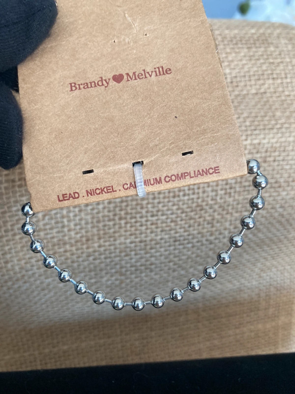 Brandy Melville Silver Beaded Bracelet 1