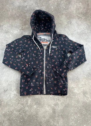 Superdry gilet à capuche fleuri bleu S, brand: Superdry, condition: Very good, size: S / 36 / 8, €22.50, €24.33 includes Buyer Protection