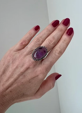 Amethyst Silver-Plated Ring, Adjustable, brand: Amethyst, condition: Very good, size: Adjustable, £18.00, £19.60 includes Buyer Protection