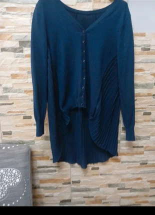 Cardigan, blu, donna, particolare retro plissettato, taglia m/l, in misto viscosa invernale, brand: Vintage Dressing, condizioni: Ottime, taglia: M / IT 42 / EU 38, €5.00, €5.95 include la Protezione acquisti