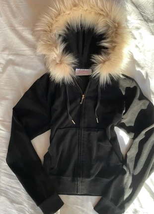 Juicy couture fitted fur hooded zip up hoodie y2k, brand: More, condition: Very good, size: 4 / S, $24.50, $26.43 includes Buyer Protection
