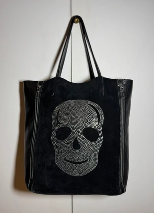 🖤 Grand cabas noir tête de mort strassée, marke: Tendance Fashion, zustand: Sehr gut, 13,00 €, 14,35 € inklusive Vinted-Käuferschutz