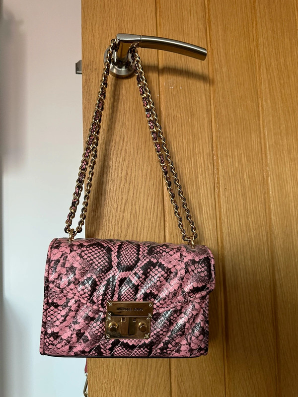 Michael kors sale pink snakeskin purse