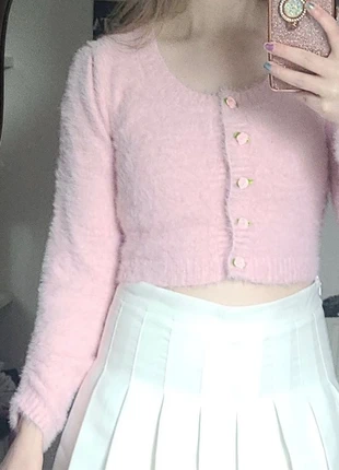 Coquette rose cardigan fluffy 6/8, brand: Cute, condition: Very good, size: S / UK 8-10, £10.00, £11.20 includes Buyer Protection