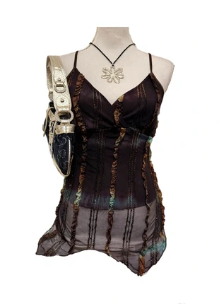 Y2k whimsical fairy double layer cami top mesh vintage, marque: Vintage Dressing, état: Très bon état, taille: S / 36 / 8, 25,50 €, 27,48 € Protection acheteurs (Pro) incluse