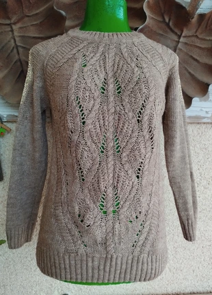 Jersey calado marrón dorado Gold openwork wool sweater., état: Très bon état, taille: M / 38 / 10, 3,90 €, 4,80 € Protection acheteurs incluse