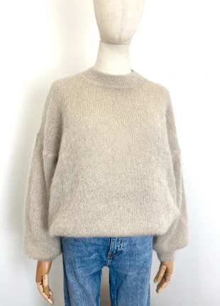 Pull mohair taupe, état: Neuf avec étiquette, taille: Taille unique, 68,00 €, 72,10 € Protection acheteurs (Pro) incluse