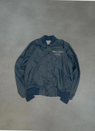 Baseball jacket USA bleu marine imprimé graphique Vintage, merk: Vintage Dressing, staat: Heel goed, maat: L, € 14,90, € 16,35 inclusief Kopersbescherming Pro