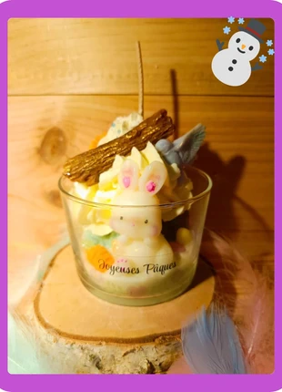 Bougie lapin/Cire végétale/Parfum rose vanillée, marke: créa 'Dolce, zustand: Sehr gut, 9,50 €, 10,68 € inklusive Vinted-Käuferschutz