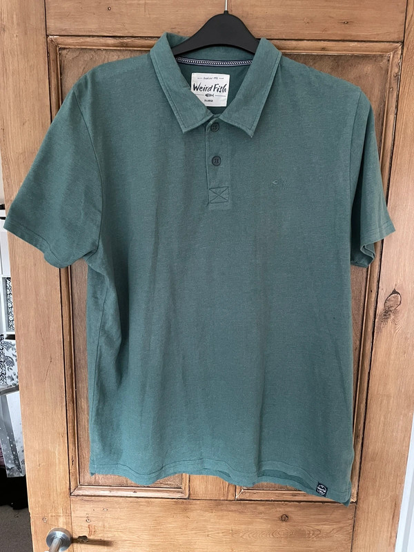 Mens Weird Fish Polo Shirt Green Size XL In Good Condition | Vinted