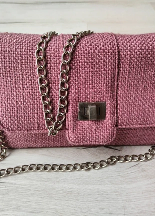 Sac baguette effet tweed rose pâle – très bon état, brand: Tendance, condizioni: Ottime, €8.00, €9.10 include la Protezione acquisti