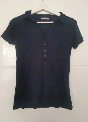 Polo avec col bleu marine Gemo, brand: Gémo, condition: New without tags, size: M, €2.00, €2.80 includes Buyer Protection