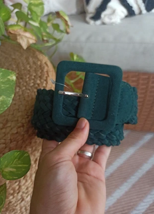 Cinturón trenzado verde oscuro, estado: Nuevo con etiquetas, 6,99 €, 8,04 € Protección al comprador incluida