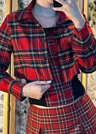 veste top courte tartan rouge punk, brand: Fashion, condition: Very good, size: S / 36 / 8, €8.00, €9.10 includes Buyer Protection
