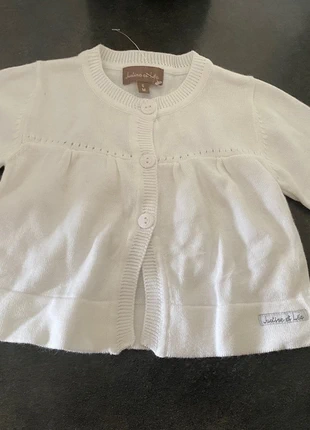 Gilet blanc Justine et Léa, brand: Justine et Léa, condition: New without tags, size: 3-6 months / 62 cm, €12.00, €13.30 includes Buyer Protection